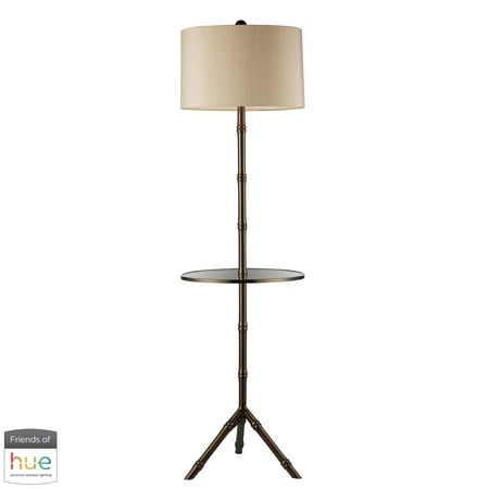 Stanton Floor Lamp in Dunbrook Finish,Glass Tray- Philips Hue LED