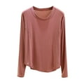 thumbnail image 1 of Estbridge Haut de Pyjama en Modal pour Femmes Manches Longues Décontracté - Doux Confortable Mode Hiver Printemps Automne Quotidien Loungewear, 1 of 4