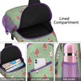 thumbnail image 4 of Sling Backpack,Green Christmas Tree Pattern Sling Bag with Water Bottle Holder,Waterproof Sling Bag for Men/Women with Headphone Jack for Hiking,Travel, 4 of 6