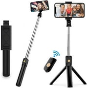 GIVIMO Selfie Stick Tripod Remote Shutter TripodMini Extendable Aluminum Cell Phone Stand 270 Rotation Portable Tripod