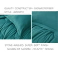 thumbnail image 4 of Chezmoi Collection Vero Teal Comforter Set Full Size 3-Piece Fluffy Soft Lightweight Bedding Honeycomb Geometric Stone-Washed Microfiber Comforter Set for All Season, 4 of 8