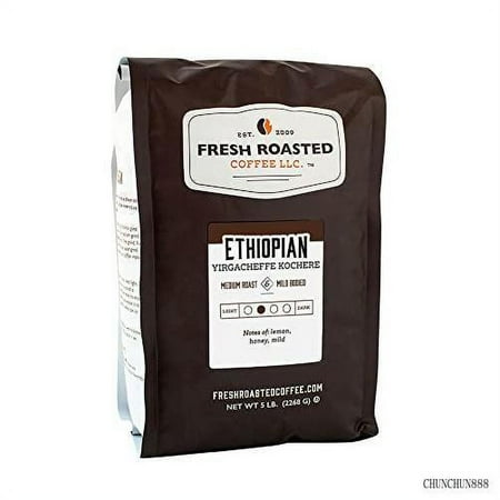 , Ethiopian Yirgacheffe Kochere, 5 Lb (80 Oz), Medium Roast, Kosher, Ground