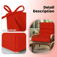 thumbnail image 3 of 45" x 22 "Outdoor High Back Chair Cushion, Set of 2, Waterproof Adirondack Rocking Chair Cushions for Patio, Garden Porch(red ）, 3 of 7