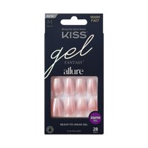 KISS Gel Fantasy Allure Glazed Donut Press-On Nails, Pink, Medium, Coffin Shape, 31 Ct.
