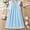 Light Blue, variant on HOMADLES Girls Teen Dresses Crewneck Layered Ruffled Short Sleeve Stretch Fashion Breathable Casual Dress Blue 11 T