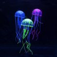 thumbnail image 4 of Decoración de acuario Medusas artificiales, 6 piezas Decoración luminosa de medusas Decoración de silicona brillante para acuario Adorno de pecera, 4 of 4