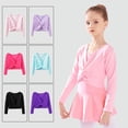 thumbnail image 2 of Ropa de baile para niños Ropa de práctica para niñas Otoño e invierno Suéter grueso Abrigo Chaleco chal con forro polar de manga larga, 2 of 3