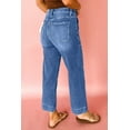 thumbnail image 2 of Women's Sky Blue Cropped High Rise Wide Leg Jeans - Casual and Stylish - [ZhiHiMeRi] | 10, 2 of 12
