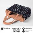 thumbnail image 5 of Pzuqiu Gradient Star Large Capacity Quilted Tote Bag for Women Lightweight Puffer Work Tote Bag Trendy Carryall Work Travel Totes for School Everyday Use Soft Shoulder Handbag, 5 of 7