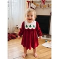 thumbnail image 5 of Loicainy Toddler Baby Girl Christmas Dress 12 18 24 Months 2T 3T 4T Embroidery Crew Neck Long Sleeve Dresses, 5 of 9