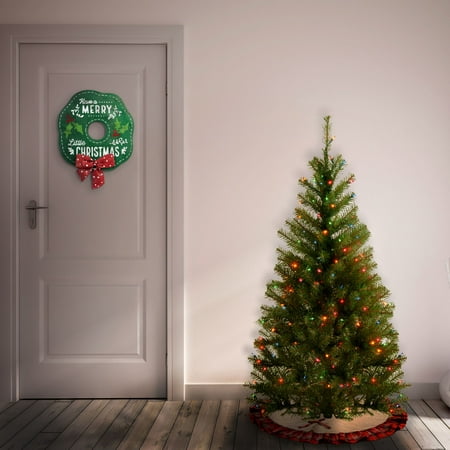 4 ft. Pre-Lit Aspen Spruce Artificial Christmas Tree - Multi-Color Lights