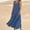#1-Navy, variant on Womens Plus Size Dresses Summer Fashion Casual Solid Color Sleeveless Cotton Linen Long Dress