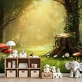 thumbnail image 7 of Wallpaper Fairy Tale Wonderland Green Trees Wildflowers Daisy Peel and Stick Wall Murals 69"H x 96"W Removable PVC Wall Paper Self-Adhesive Wall Paintings Art Decor for Bedroom Living Room, 7 of 7