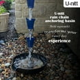 thumbnail image 6 of U-nitt Rain Chains, Roof Gutter Downspout Channel, Rainwater Catcher/Diverter, 8.5 FT, Metal, Blue Powder Coated, Farmhouse Bucket, 8146BLU, 6 of 7