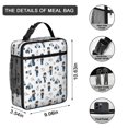 thumbnail image 3 of Police and Officer White Pattern Insulated Lunch Bag for Men Women,Waterproof Lunch Box for Work,Picnic or Travel,Thermal Insulation,10.63x9.06x3.54 Inches, 3 of 5