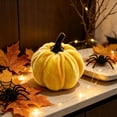 thumbnail image 3 of Orangide Pumpkin Decoration Velvet Fabric Simulated Pumpkin Ornament for Fall Thanksgiving Table Centerpiece Shelf Display, 3 of 7