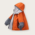 thumbnail image 2 of DJDLJWCJ Boys Windbreaker Jacket (3-15) Waterproof Hooded Reversible Jacket Spring/Fall Zip Up Outerwear for Kids Orange Size 3T, 2 of 9