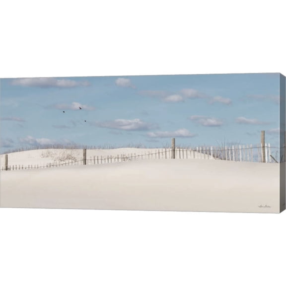 Great Art Now White Sandy Shore by Lori Deiter, Canvas Wall Art, 24W x 12H