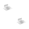 thumbnail image 2 of Injueey Soporte para inodoro, soporte para jabón, soporte para baño, instalación práctica de aluminio, decoración sin taladro, accesorios blanco mate 2piezas, 2 of 6