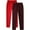 Red/Burgundy, variant on Wyobmus 2PC Open Bottom Sweatpants for Men and Women Loose Solid Color Elastic Waist Drawstring Workout Running Pants Gray/Burgundy