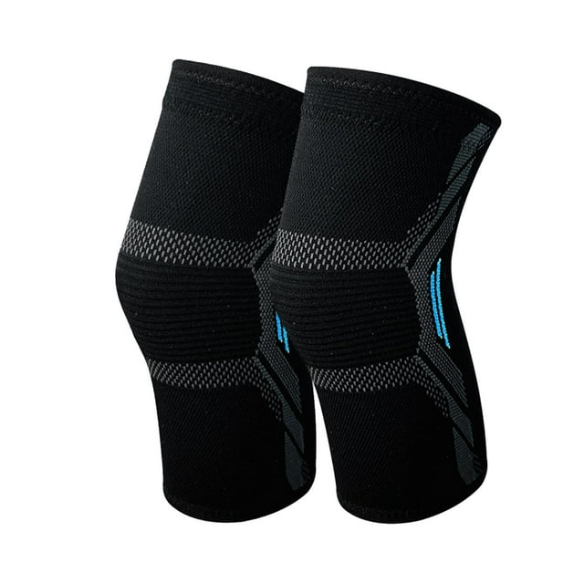2 uds rodilleras rodillera manga de compresión elástica antideslizante rodillera Protector de para entrenamiento hombres mujeres fútbol Azul m