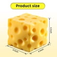 thumbnail image 7 of LHYXU Cheese Squishy Cube Block, Squishy Fidget Toys for Adults & Teens, Easter Basket Stuffers, Stocking Stuffers, Sensory Stress Ball Squeeze Toys for Stress Relief(Yellow/4In), 7 of 7