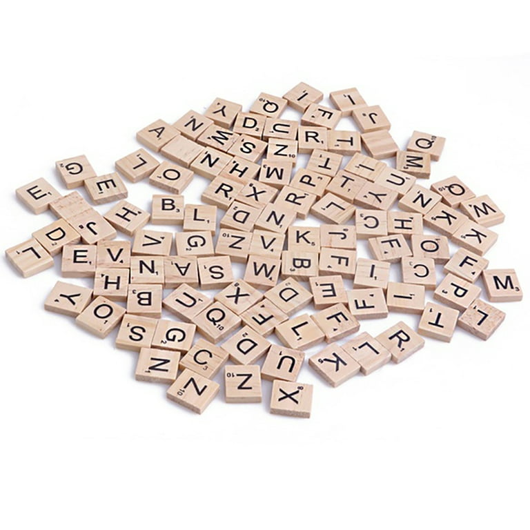 Hadanceo 100 Pcs Wooden Alphabet Letters Numbers Heart Shape