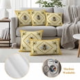 thumbnail image 2 of 2 Pack Outdoor Waterproof Throw Pillow Covers,Farmhouse Sunflower Bee Decorative Square Pillow Case Patio Pillowcases for Chair Couch Sofa 16x16in, 2 of 9