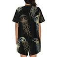 thumbnail image 3 of Bixox Women's Jellyfish Printed Pajama Set 2 Piece Lounge Set Top and Shorts Soft Pajamas, Shorts with Pockets, 3 of 7