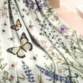 thumbnail image 3 of Pioneer Flower and Butterfly Blanket,Comfortable Soft Flannel Throw Blanket,All Season,Warm Lightweight Blankets for Sofa Bed Couch Living Room Chair,50"x60"(130x150cm), 3 of 4