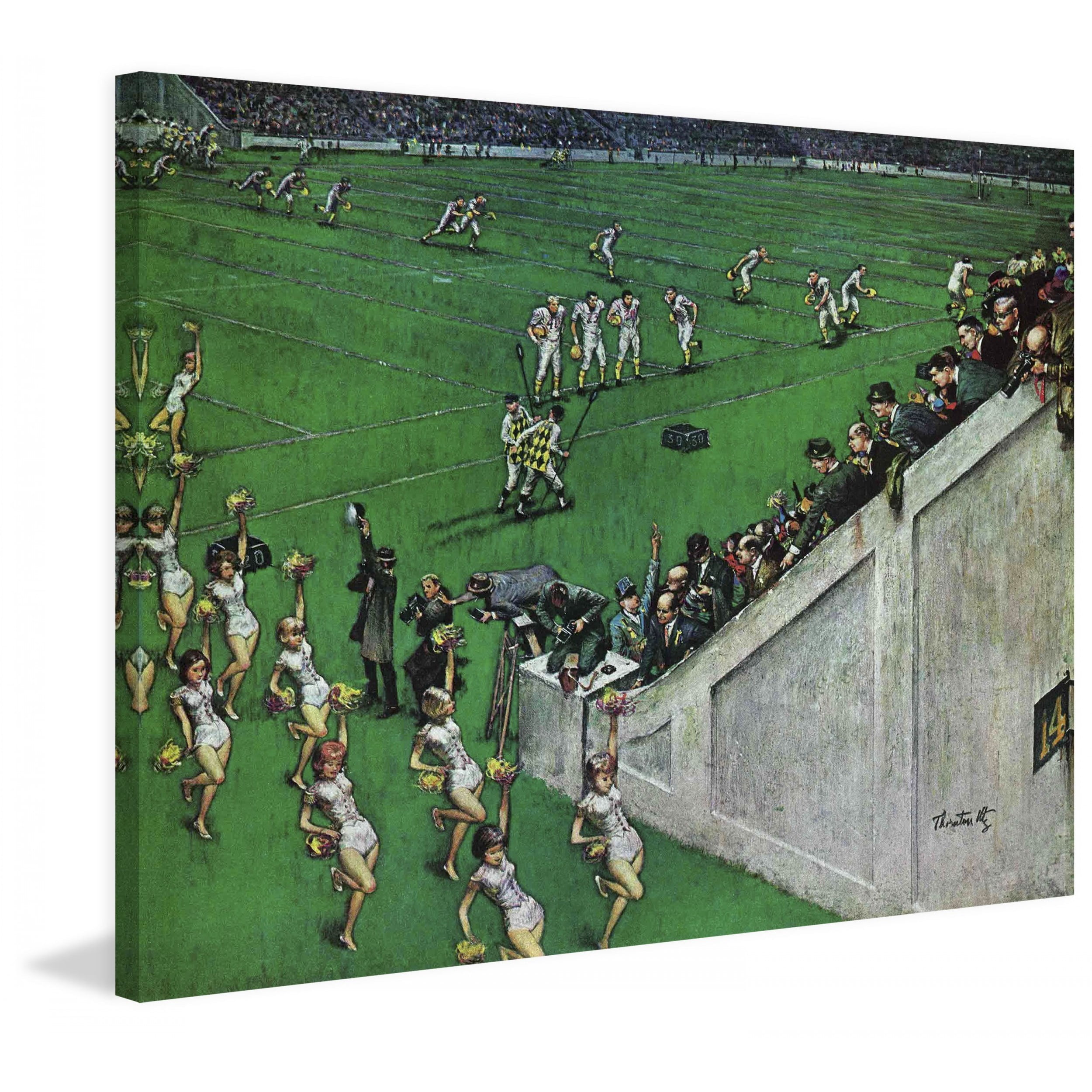 Marmont Hill 7 Baton Twirlers Leave the Field by Thornton Utz Painting Print on Canvas