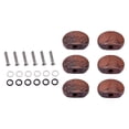 thumbnail image 2 of Maytalsory 6Pcs Coffee Colour Guitar Tuning Pegs Replacement Button Cap Handle knob Style A 1Set, 2 of 6