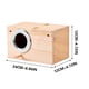 thumbnail image 3 of Caja nido de periquitos | Criadero de madera para loros Agapornis Loros | Apertura lateral para facilitar la limpieza | Tapa con bisagras | Recinto de aviario duradero | 12x12x19,5cm | 1 paquete, 3 of 9