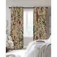 thumbnail image 3 of Rustic Botanical Blackout Curtains 45 Inches Long for Bedroom, Vintage Floral Wildflower Thermal Insulated Room Darkening Black Out Window Curtain Panels Grommet Drapes for Living Room, 3 of 8