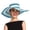 Z111-Blue, variant on XINPING Men Women Fringed Straw Fedora Sun Hat, Breathable Wide Brim UV Protection Beach Vacation Hat with Edge for Casual Wear
