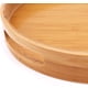 thumbnail image 3 of Bandeja para servir de bambú, bandeja de madera natural con borde elevado para un transporte seguro, uso multiusos para servir y decorar (30 x 30 x 4 cm), 3 of 5