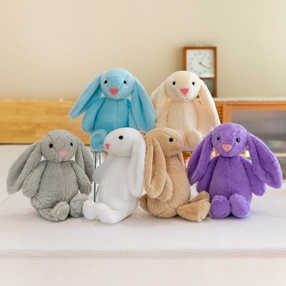 YTTAL Bunny Stuffed Animal Cuddly Gray Rabbit Plush - Ultra-Soft Plushie | Perfect Aesthetic Room Decor & Gift for Her