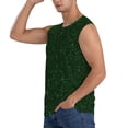 thumbnail image 3 of Zufioo Emerald Green Sparkling Men's Tank Top,Men's Sleeveless Muscle Shirts,Basic Sleeveless T Shirts Casual Active Hipster Tank Top,Moisture Wicking Odor Protection-XX-Large, 3 of 7