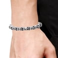 thumbnail image 2 of Arista Genuine Grey Caso Jasper Men's Skull Beaded Bracelet in Solid Stainless Steel, 8.5", 2 of 2