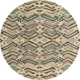 thumbnail image 1 of Ahgly Company Indoor Round Abstract Brown Abstract Area Rugs, 7' Round, 1 of 6