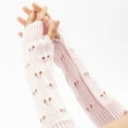 thumbnail image 6 of Yoyauz Women's Long Fingerless Gloves Arm Warm Knit Thumbhole Stretch, 6 of 6