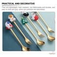 thumbnail image 4 of GOOHOCHY 1 juego de cucharas de acero inoxidable, cucharas de postre, vajilla navideña, tenedores para servir pasteles, 4 of 8