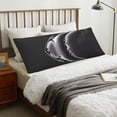 thumbnail image 4 of Fotbe Black And White Shark Funda para Almohada Corporal con Diseño, Funda de Microfibra Ultrasuave de 20x54 Pulgadas, Ropa de Cama Elegante, 4 of 7