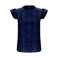 thumbnail image 5 of Scyoekwg Casual Tank Tops for Women Crew Neck Ruffle Sleeved Tank Tops Sleeveless Tops Summer Loose Sling Shirts Ladies Tops Polka Dots Printed Graphic Tee Casual Blouses (Dark Blue,XL), 5 of 7
