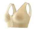 thumbnail image 2 of Cadancy Front Closure Yoga Bra Seamless Wirefree Design Removable Pad Support Cooling Sports Tank Top Sostenes Deportivos Para Mujer Beige S, 2 of 8