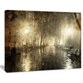 thumbnail image 1 of Design Art Night Alley with Lights Photography Landscape Canvas Print, 1 of 2