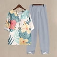 thumbnail image 2 of gbyLJF Summer Skirts for Women 2024 Vacation Womens Clothes Women Clothing Sets Outfits Two Pieces for Women Outfit Gray 4XL, 2 of 5