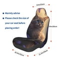 thumbnail image 3 of Balery Purple Flower Lazy Cat Pattern Car Seat Cover - Soft & Breathable Front Premium Covers with Non-Slip Protector Fits Most Automotive, Vans, SUVs, Trucks - 1 Unit, 3 of 5