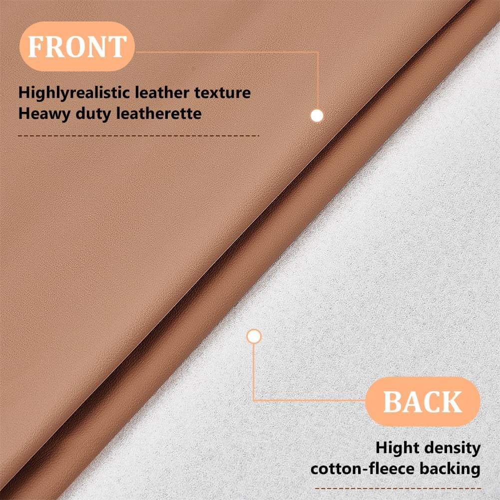 Leather Fabric Upholstery Leather Marine Vinyl Fabric Soft Leather Material for Sofa Bags Chairs Car Seats DIY Crafts Chocolate 39×59 inch Chocolate DIY