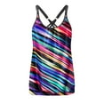 thumbnail image 4 of Swim Tankini Top For Women Split Printing Square Corner Bathing Suit For Women Swimsuit Tops Multicolour L, 4 of 5